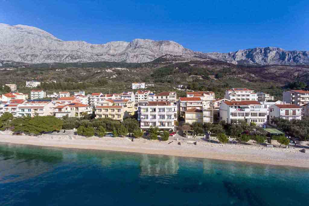 Kroatien resor, Tučepi, Lägenhet Lucija A2, Vy från havet 1