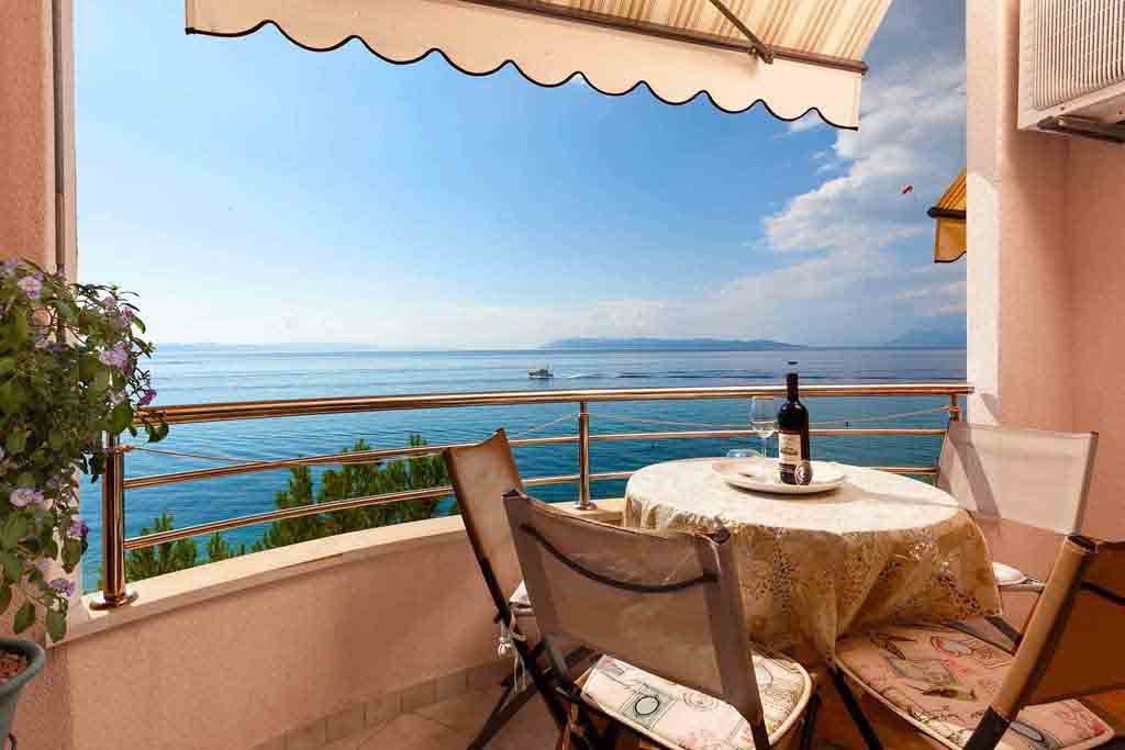 Kroatien resor, Tučepi, Lägenhet Lucija A2, Utsikt från balkongen 1