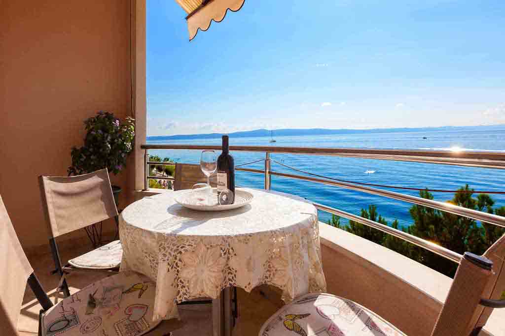 Kroatien resor, Tučepi, Lägenhet Lucija A2, Utsikt från balkongen 2
