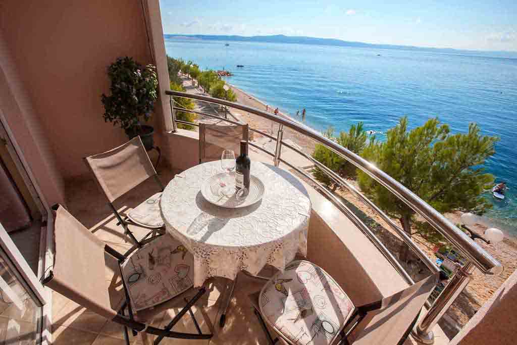 Kroatien resor, Tučepi, Lägenhet Lucija A2, Utsikt från balkongen 3