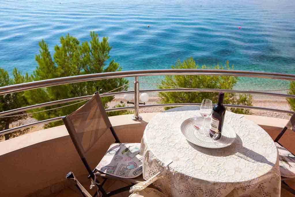 Kroatien resor, Tučepi, Lägenhet Lucija A2, Utsikt från balkongen 4